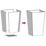 Garden Planters White 2 pcs 45x45x75 cm Steel 851097