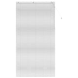 Venetian Blind White 125 x 250 cm 35 mm Solid Paulownia Wood 42015446