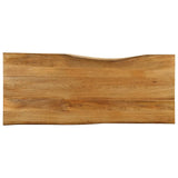 Table Top 140x60x3.8 cm Live Edge Solid Wood Mango 370793