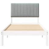 Bed Frame with Headboard White 90 x 200 cm Solid Pine Wood 878918