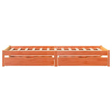 Bed Frame without Mattress Wax Brown 100x200 cm Solid Wood Pine 3301452