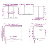11 Piece Kitchen Cabinet Set Lyon" Artisan Oak Engineered Wood 3328576