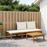 4 pcs Solid Acacia Wood & Rope Natural 3407788