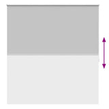 Roller blind blackout 164,4x175 cm Fabric Width 160 cm grey 240142