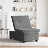 Sofa Bed Dark Grey 194 x 67 x 82 cm Microfiber 42008609