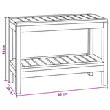 Bathroom Side Table Natural 60 x 30 x 45 cm Solid Teak Wood 42024271