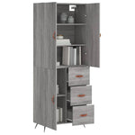 Highboard Grey Sonoma 69.5x34x180 cm Engineered Wood 3195881