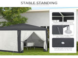 4M Hexagon Gazebo, Netting Party Tent, Patio Canopy Outdoor Event Shelter for Activities, Shade T3398P328502
