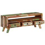 TV Cabinet Multicolour 110x30x40 cm Solid Reclaimed Wood 337063