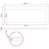 Rectangular Table Top 130 x 50 x 3.2 cm Rectangular 938252