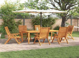 Garden Dining Set Folding 7 pcs Brown Solid Acacia Wood 3375634