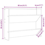 Wall Shoe Cabinet 2 pcs White 80x18x60 cm Engineered Wood 806742