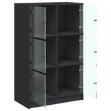 Highboard Black Engineered Wood 68x37x109 cm Highboard 3295851