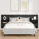 Headboard with Cabinet 3 pcs Black Oak Engineered Wood 3416186