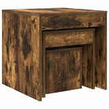Nesting Tables 3 pcs Smoked Oak Engineered Wood 815225