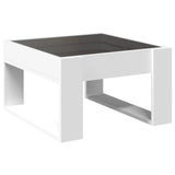 Coffee Table with Infinity LED White 50x53x30 cm 847623