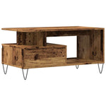 ZNTS Coffee Table Old Wood 90x49x45 cm Engineered Wood 857452