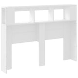 LED Headboard White 140x18.5x103.5 cm Engineered Wood 837344
