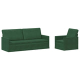 Sofa Set 2 pcs Jungle Green Corduroy Fabric 3433258