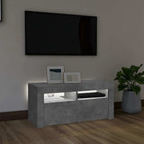 TV Cabinet with LED Lights Concrete Grey 90x35x40 cm 804323