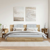 Bedside Cabinets 2 pcs Artisan Oak 35x35x55 cm Engineered Wood 856533