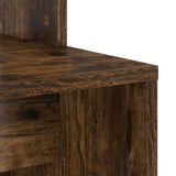 Desk with Shelf Smoked Oak 78.5 x 37 x 154.5 cm Engineered Wood 869342