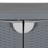 Garden Storage Cabinet Grey 65x45x88 cm PP Rattan 364062