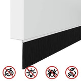 Self-adhesive Door Brush Seals 12 pcs White 100 cm 42019532
