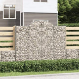 Arched Gabion Baskets 6 pcs 200x50x160/180 cm Galvanised Iron 3146387