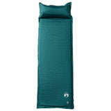Self Inflating Camping Mattress with Pillow 1-Person Green 4007126