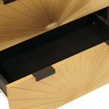 Sideboard Set 2 pcs Black and Brass 120 x 33 x 75 cm 3310022