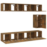 7 Piece TV Cabinet Set Smoked Oak Engineered Wood 3120311