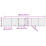 Dog Gate with Door Foldable 6 Panels Brown 300 cm Poplar Wood 352197
