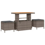 Garden Sofa Set with Cushion 14 pcs Grey Poly Rattan 3364963