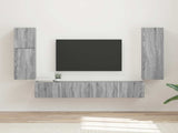TV Cabinet Set Wall-mounted 4 pcs Grey Sonoma Engineered Wood 3409039