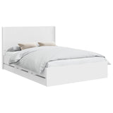 Bed Frame with Storage and Headboard White 140 x 190 cm 3413947