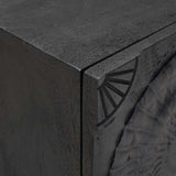 Handmade Bedside Cabinet Black 40 x 30 x 50 cm Solid Mango Wood 42020078