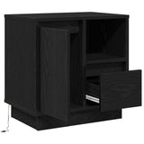 Bedside Cabinet Black Oak 50 x 34.5 x 50 cm Engineered wood 869580