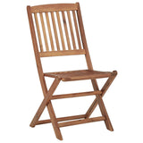 ZNTS Folding Outdoor Chairs 8 pcs Solid Acacia Wood 3075112