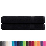 Premium Towels SOLUND 2 pcs Black 100x200 cm 600 gsm 137437
