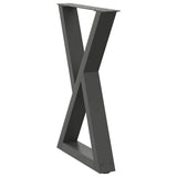 Dining Table Legs 2 pcs Anthracite 60x cm Steel 4012722