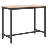 Table Natural 100 x 50 x 77 cm Engineered Wood and Steel 873784