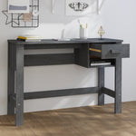 ZNTS Desk HAMAR Dark Grey 110x40x75 cm Solid Wood Pine 340458