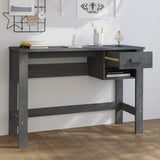 ZNTS Desk HAMAR Dark Grey 110x40x75 cm Solid Wood Pine 340458