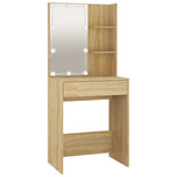 Dressing Table Set with LED Sonoma Oak Engineered Wood 3114101