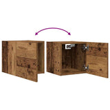 Wall Mounted TV Cabinet 2 pcs Old Wood 30.5x30x30 cm 856413