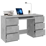 ZNTS Writing Desk Concrete Grey 140x50x77 cm Engineered Wood 800814