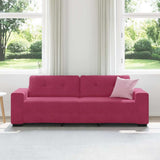 Sofa Wine Red 221 x 78 x 80 cm Fabric 4105138