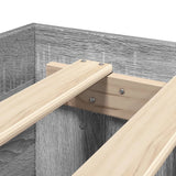 Bed Frame Grey sonoma Engineered wood, Plywood slats Double 3295630