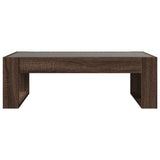 Coffee Table with Infinity LED Brown Oak 90x53x30 cm 847643